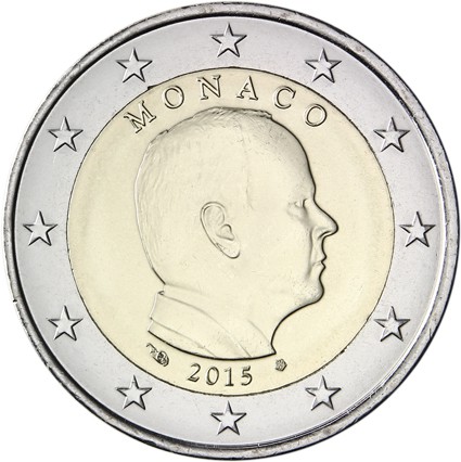 2 euro 2015 Monako ob.UNC