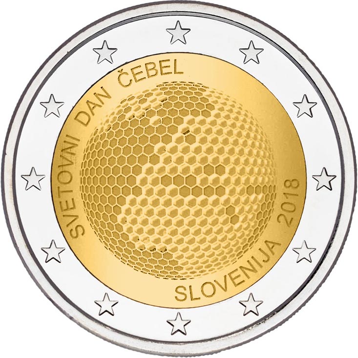 2 euro 2018 Slovinsko cc.UNC deň včiel