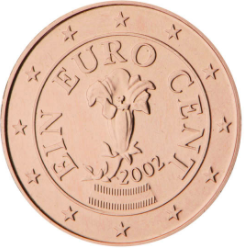 1 cent 2003 Rakúsko ob.UNC