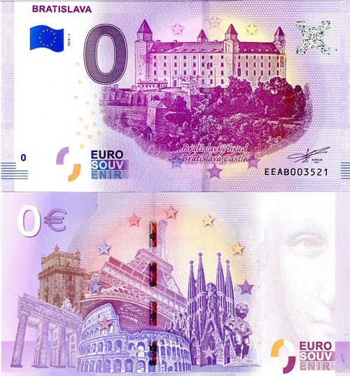 0 euro souvenir 2018/1 UNC Bratislava