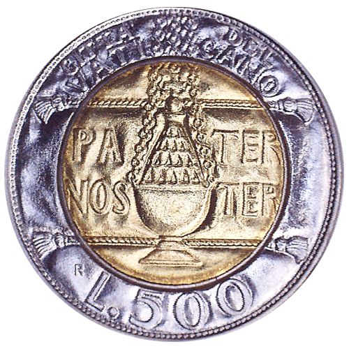 500 Lira 1993 Vatikán ob.UNC Ján Pavol II.