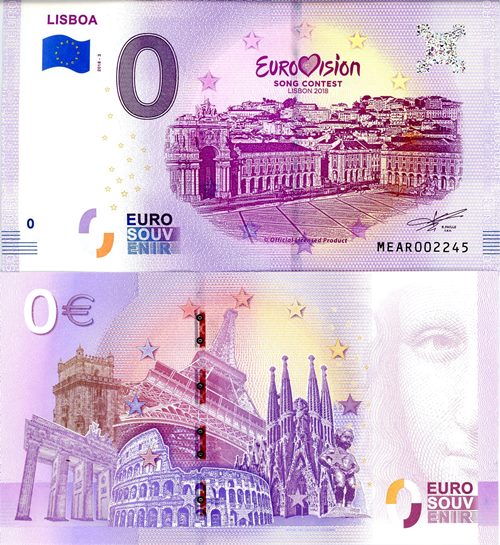 0 euro suvenir 2018/3 Portugalsko UNC Lisboa