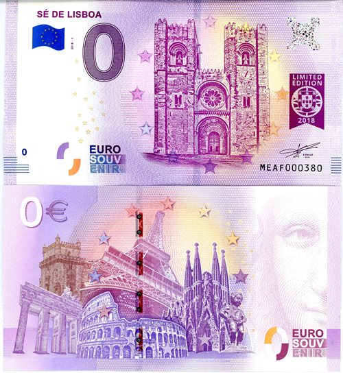 0 euro suvenír 2018/1 Portugalsko UNC Se De Lisboa