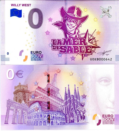 0 Euro suvenír 2018/1 Francúzsko UNC Willy West