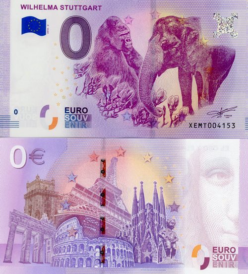 0 euro suvenír 2018/2 Nemecko UNC Wilhelma Stuttgart