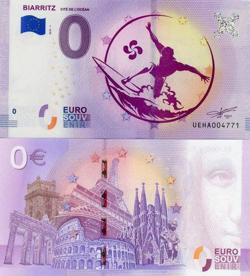 0 euro suvenír 2018/1 Francúzsko UNC Biarritz