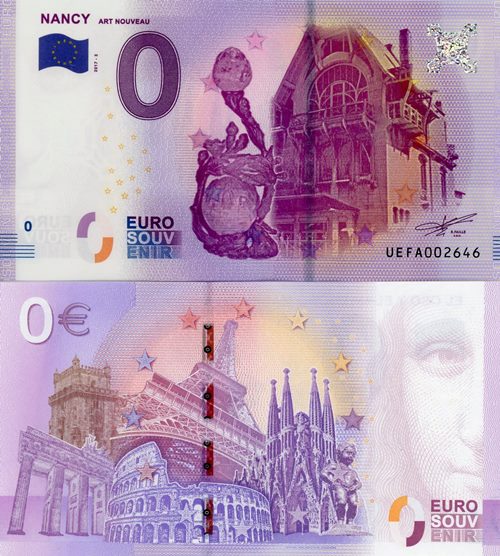 0 euro suvenír 2017/3 Francúzsko UNC Nancy