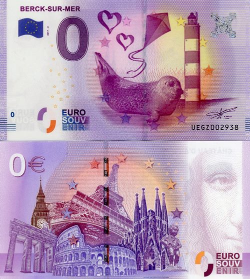 0 euro suvenír 2017/2 Francúzsko UNC Berck-Sur-Mer