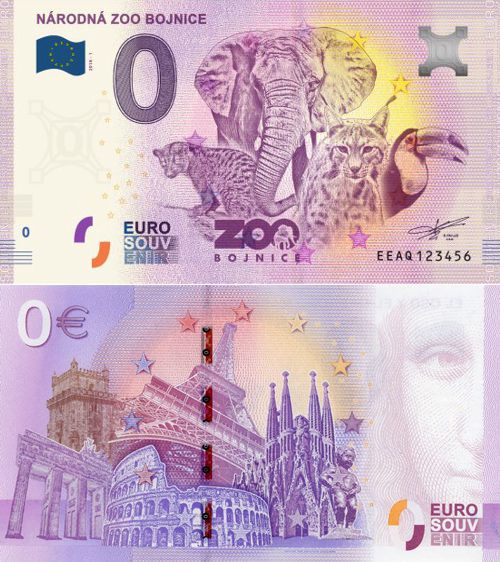 0 euro suvenír 2018/1 Slovensko UNC ZOO Bojnice