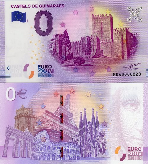 0 euro suvenír 2017/1 Portugalsko UNC Castelo De Guimaraes