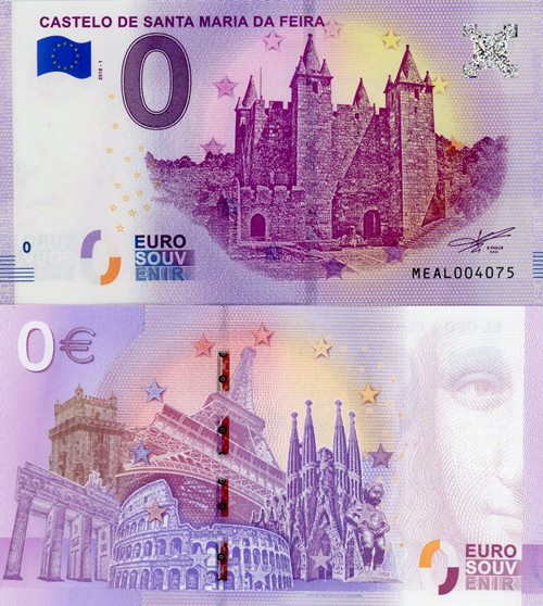 0 euro suvenír 2018/1 Portugalsko UNC Castelo De Santa Maria Da Feira