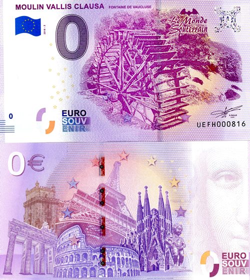 0 euro suvenír 2018/2 Francúzsko UNC Moulin Vallis Clausa