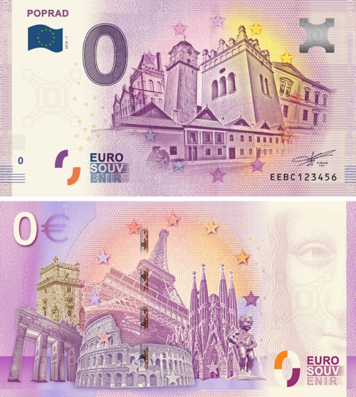 0 euro suvenír 2018/1 Slovensko UNC Poprad