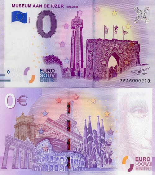 0 euro suvenír 2018/1 Belgicko UNC Museum Aan De Ijzer