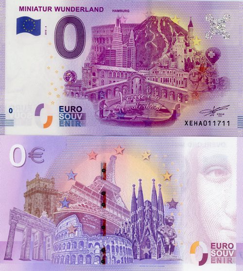 0 euro suvenír 2018/4 Nemecko UNC Miniature Wunderland