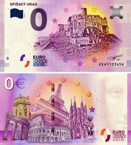 0 euro suvenír 2018/1 Slovensko UNC Spišský hrad