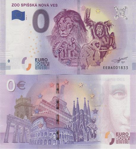 0 euro suvenír 2018/1 Slovensko UNC ZOO Spišská Nová Ves