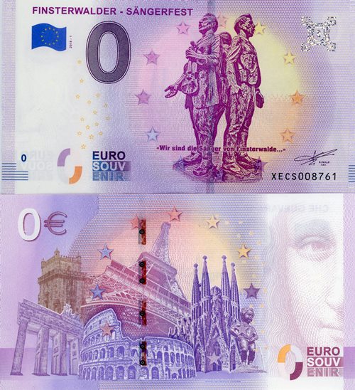 0 euro suvenír 2018/1 Nemecko UNC Finsterwalder - Sangerfest