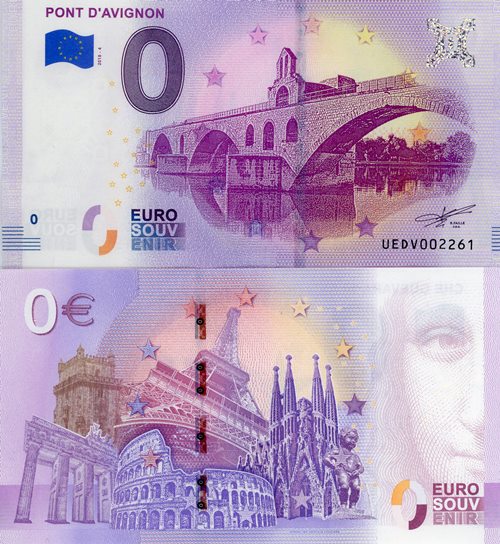0 Euro suvenír 2018/4 Francúzsko UNC Pont D Avignon