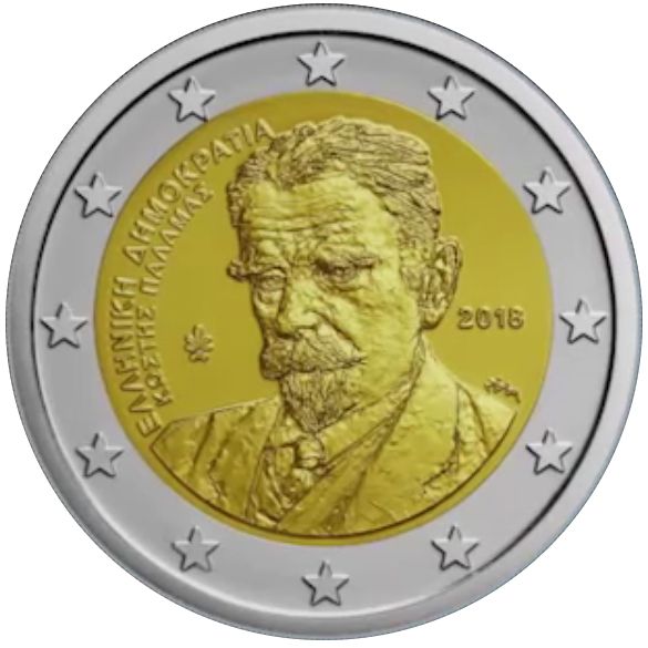 2 euro 2018 Grécko cc.UNC Kostis Palamas