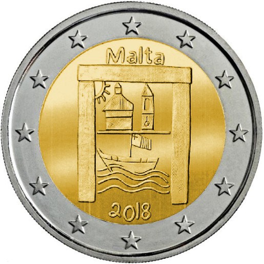 2 euro 2018 Malta cc.UNC kultúrne dedičstvo