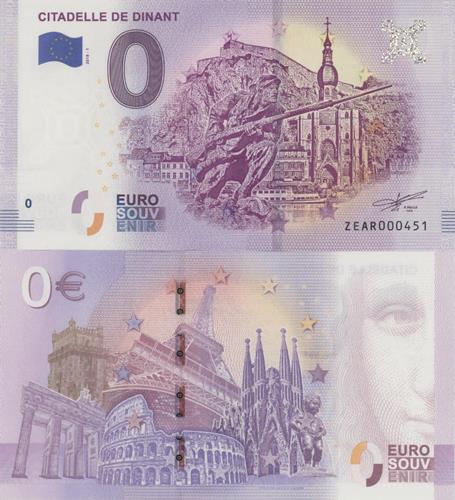 0 euro suvenír 2018/1 Belgicko UNC Citadelle De Dinant