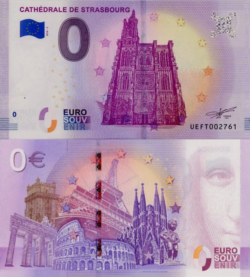 0 euro suvenír 2018/2 Francúzsko UNC Cathedrale De Strasbourg