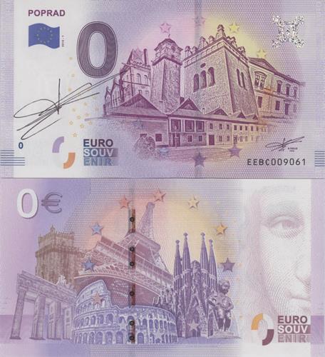 0 euro suvenír 2018/1 Slovensko UNC Poprad (podpis RF)
