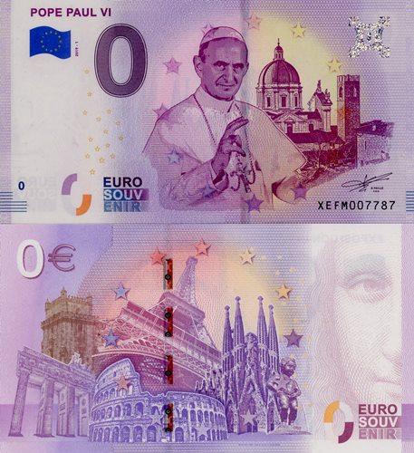 0 euro suvenír 2019/1 Nemecko UNC Pope Paul VI