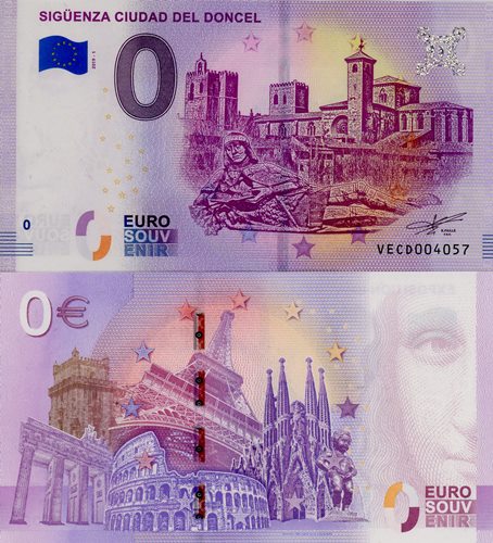 0 euro suvenír 2019/1 Španielsko UNC Siguenza Ciudad Del Doncel
