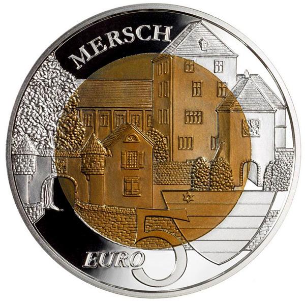 5 euro 2011 Luxembursko BU " Burg Mersch " NIOB