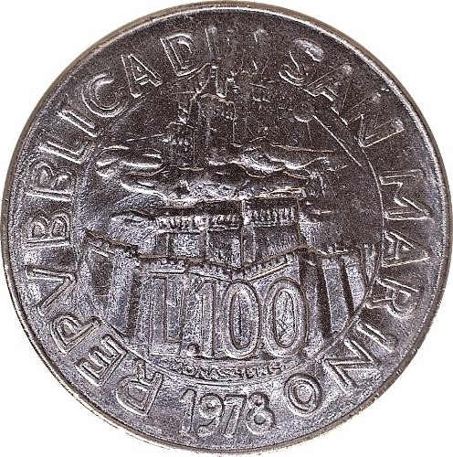 100 Lira 1978 San Maríno ob.UNC 