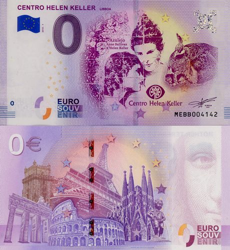 0 euro suvenír 2018/1 Portugalsko UNC Centro Helen Keller