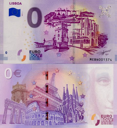 0 euro suvenír 2019/1 Portugalsko UNC Lisboa