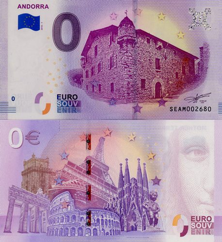 0 euro suvenír 2018/1 Taliansko UNC Andora