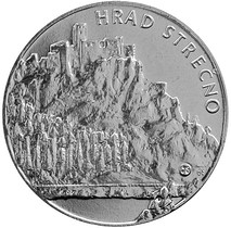 Žetón niklovaný, Hrad Strečno (670205w)