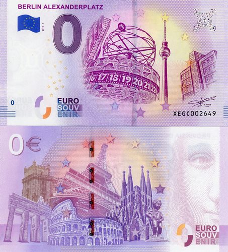 0 euro suvenír 2019/1 Nemecko UNC Berlin Alexanderplaz