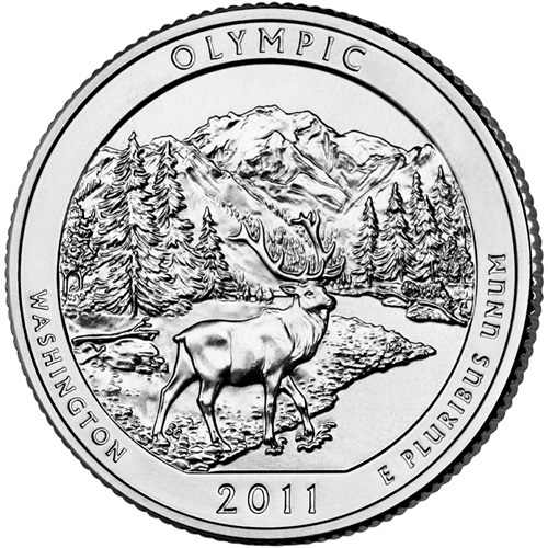 Quarter Dollar 2011 P USA UNC, Olympic National Park