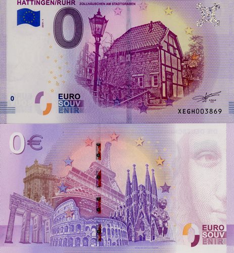0 euro suvenír 2019/1 Nemecko UNC Hattingen/Ruhr