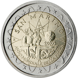 2 euro 2005 San Marino cc.UNC bez blistru, Galileo Galilei
