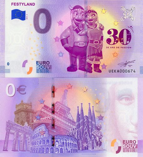 0 euro suvenír 2019/3 Francúzsko UNC Festyland