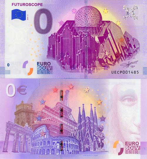 0 euro suvenír 2019/3 Francúzsko UNC Futuroscope