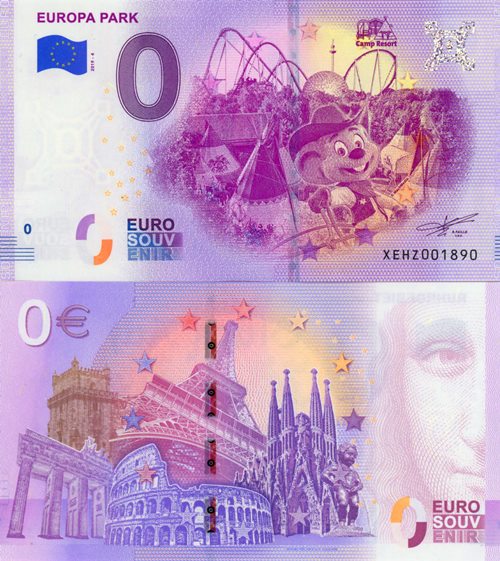 0 euro suvenír 2019/4 Nemecko UNC Europa Park