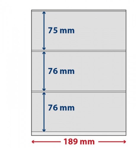 List na známky so samolepiacou páskou, 5ks/bal, 3 prúžky, 76 mm (S802310H)