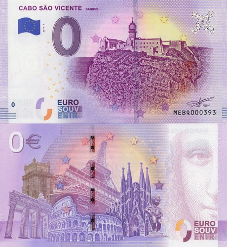 0 euro suvenír 2019/1 Portugalsko UNC Cabo Sao Vicente