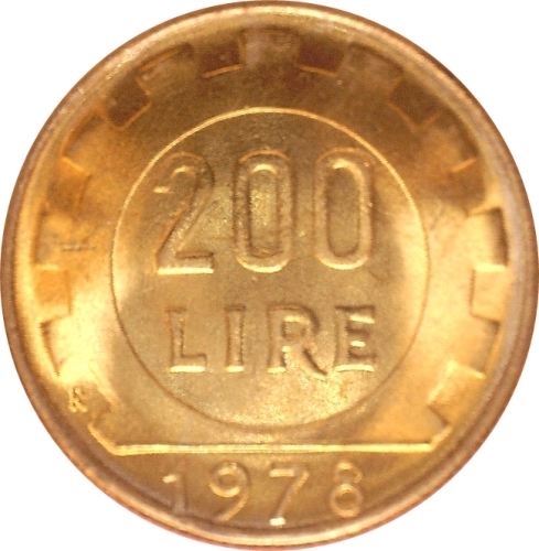 200 Lira 1978 Taliansko ob.UNC