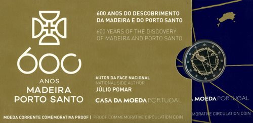 2 euro 2019 Portugalsko cc. PROOF karta Madeira
