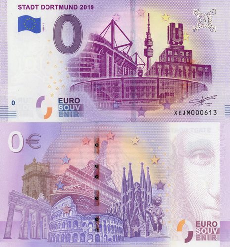 0 euro suvenír 2019/1 Nemecko UNC Stadt Dortmund 2019