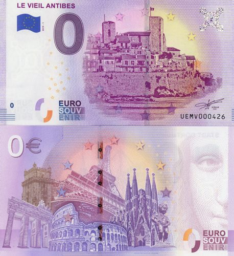 0 euro suvenír 2019/1 Francúzsko UNC La Viel Antibes