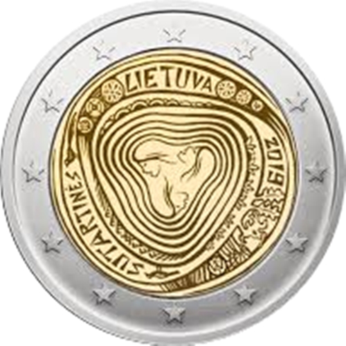 2 euro 2019 Litva cc.UNC Sutartinés